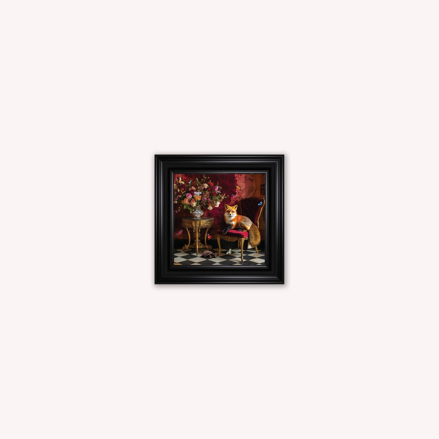 Curiosity Fox at the Stately Home Framed Wall Art