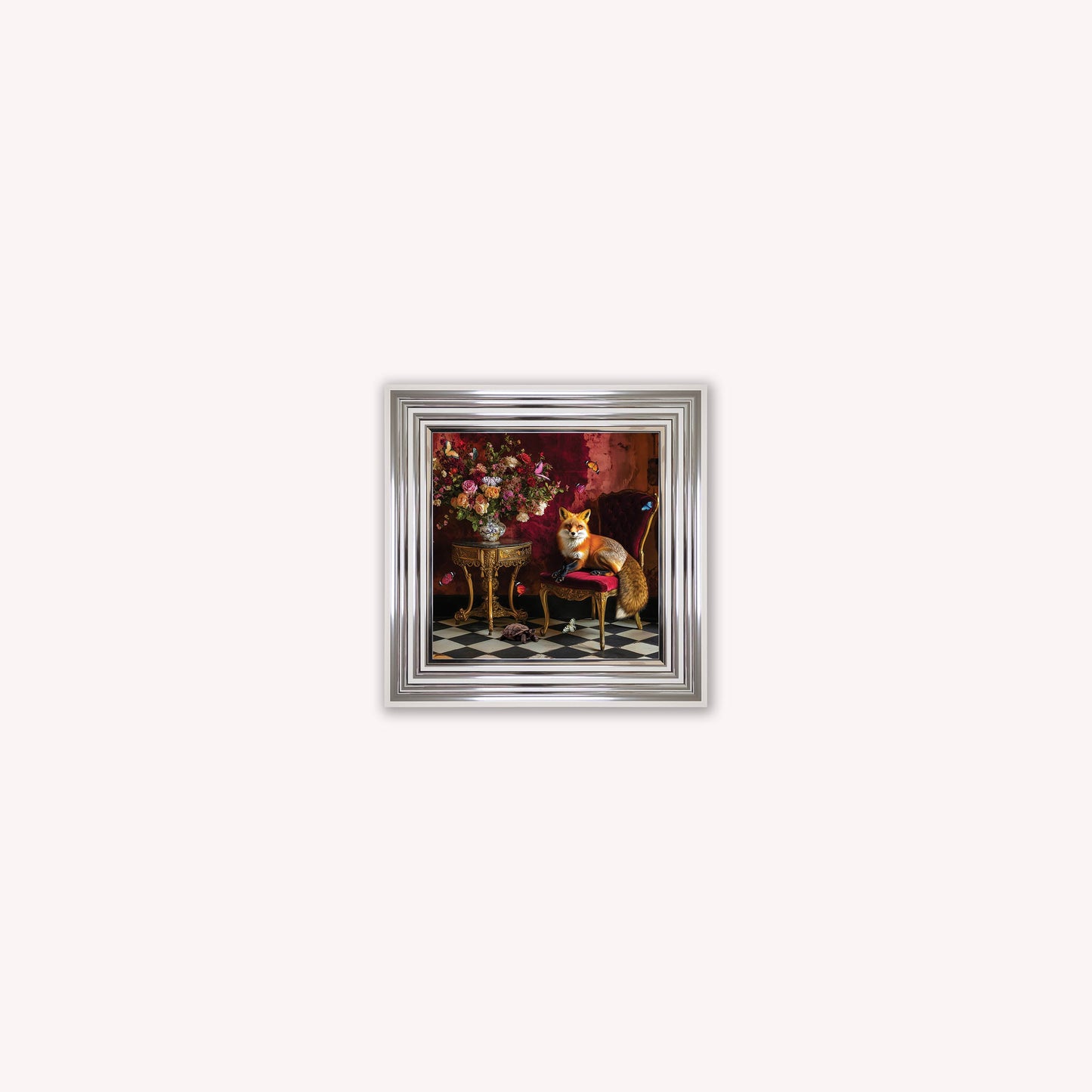 Curiosity Fox at the Stately Home Framed Wall Art