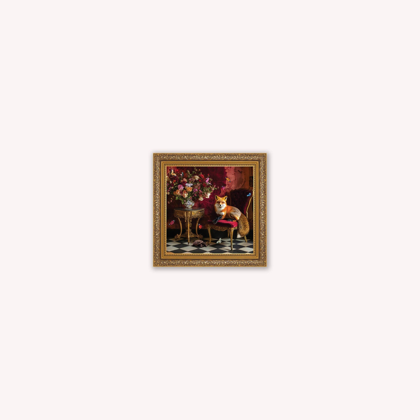 Curiosity Fox at the Stately Home Framed Wall Art