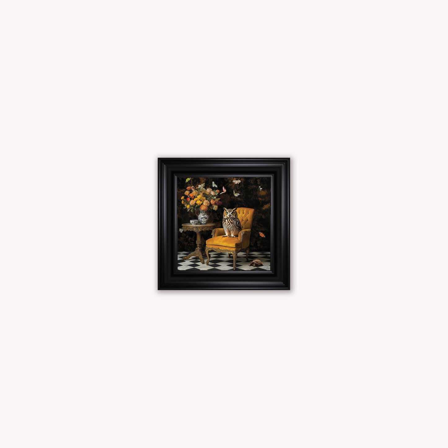 Curiosity Owl at the Stately Home Framed Wall Art