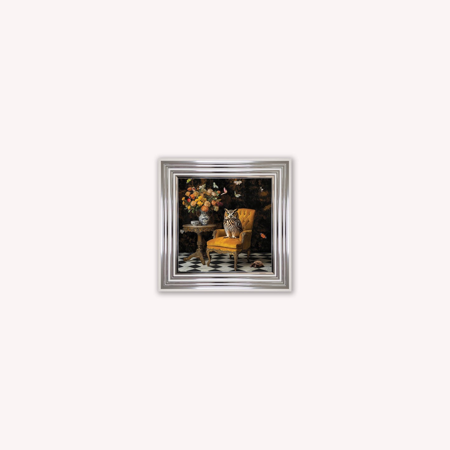 Curiosity Owl at the Stately Home Framed Wall Art
