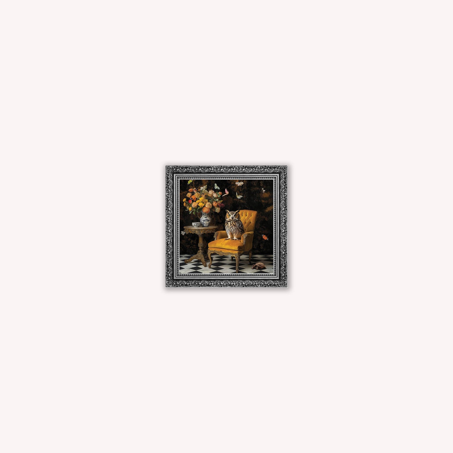 Curiosity Owl at the Stately Home Framed Wall Art