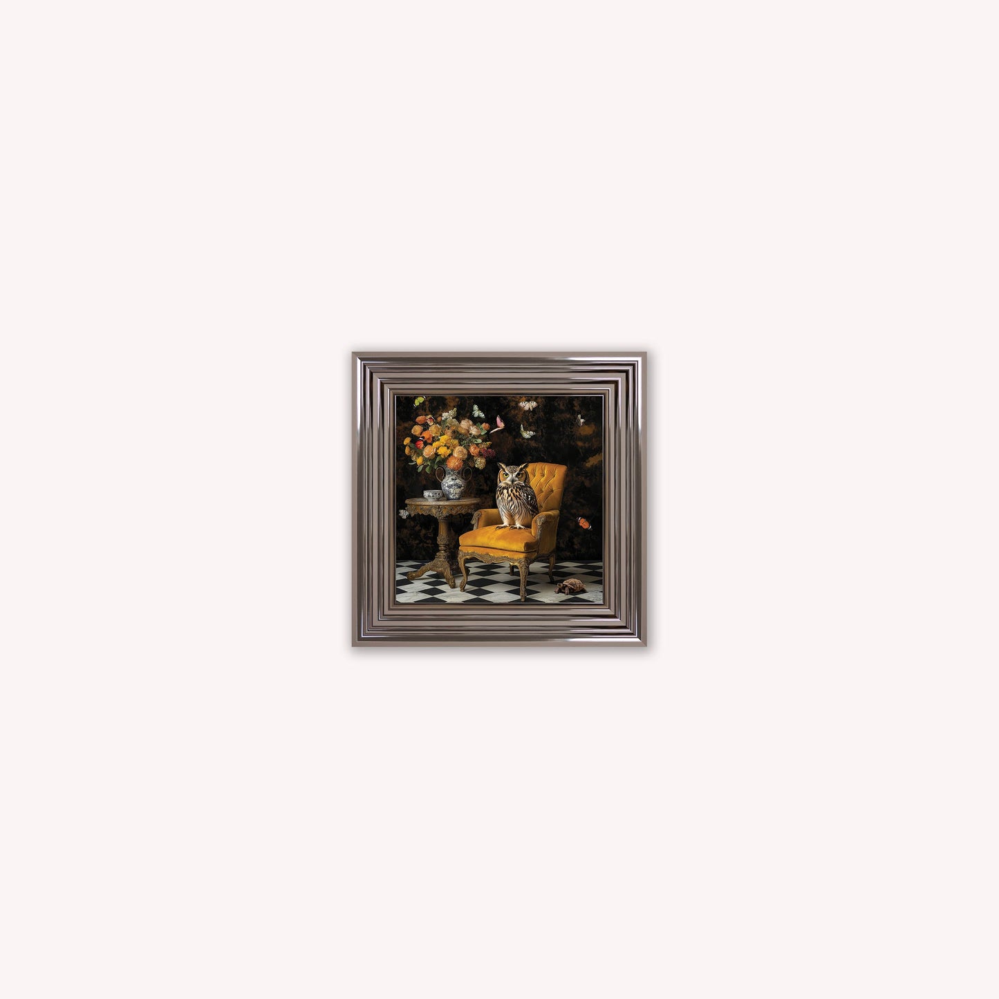 Curiosity Owl at the Stately Home Framed Wall Art