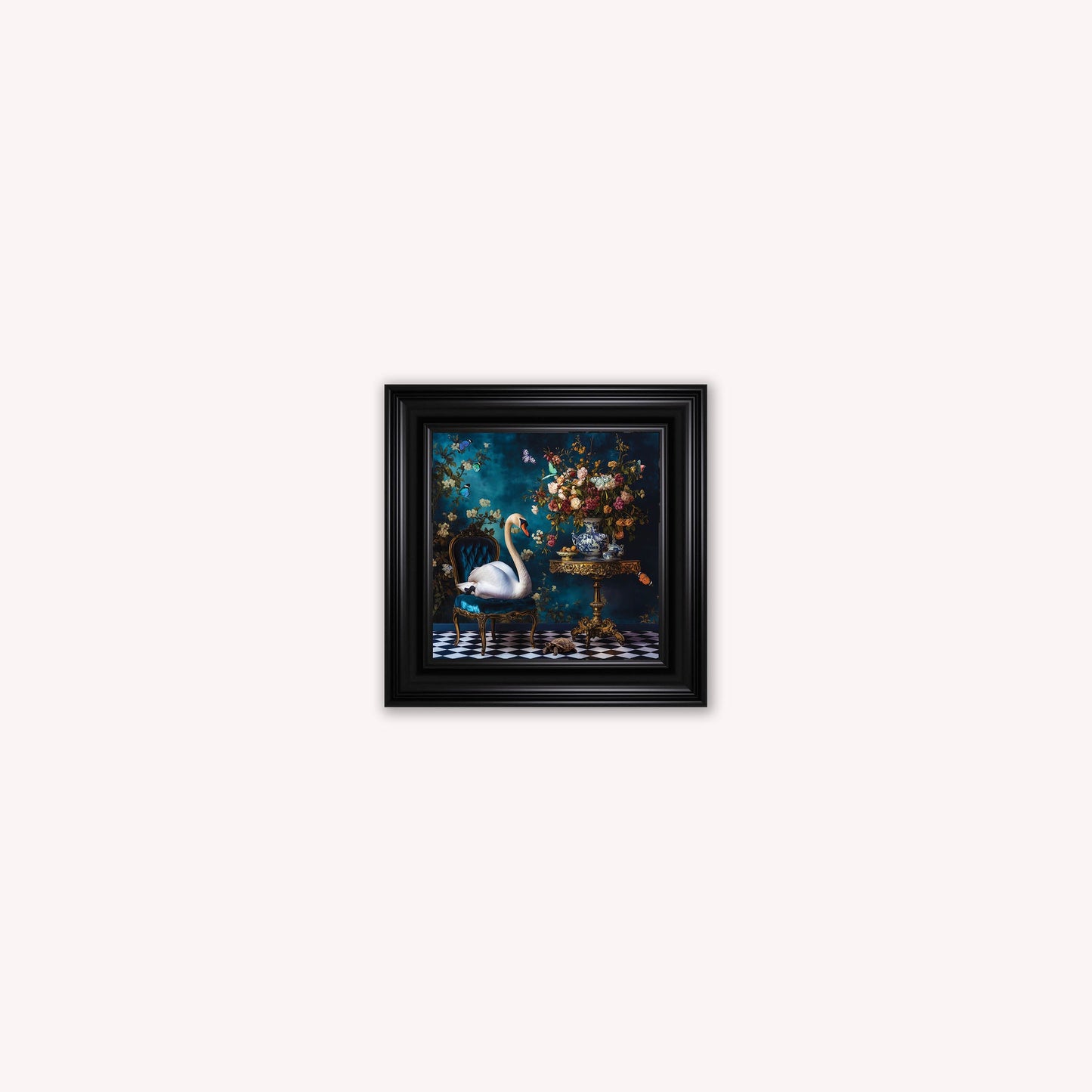 Curiosity Swan at the Stately Home Framed Wall Art