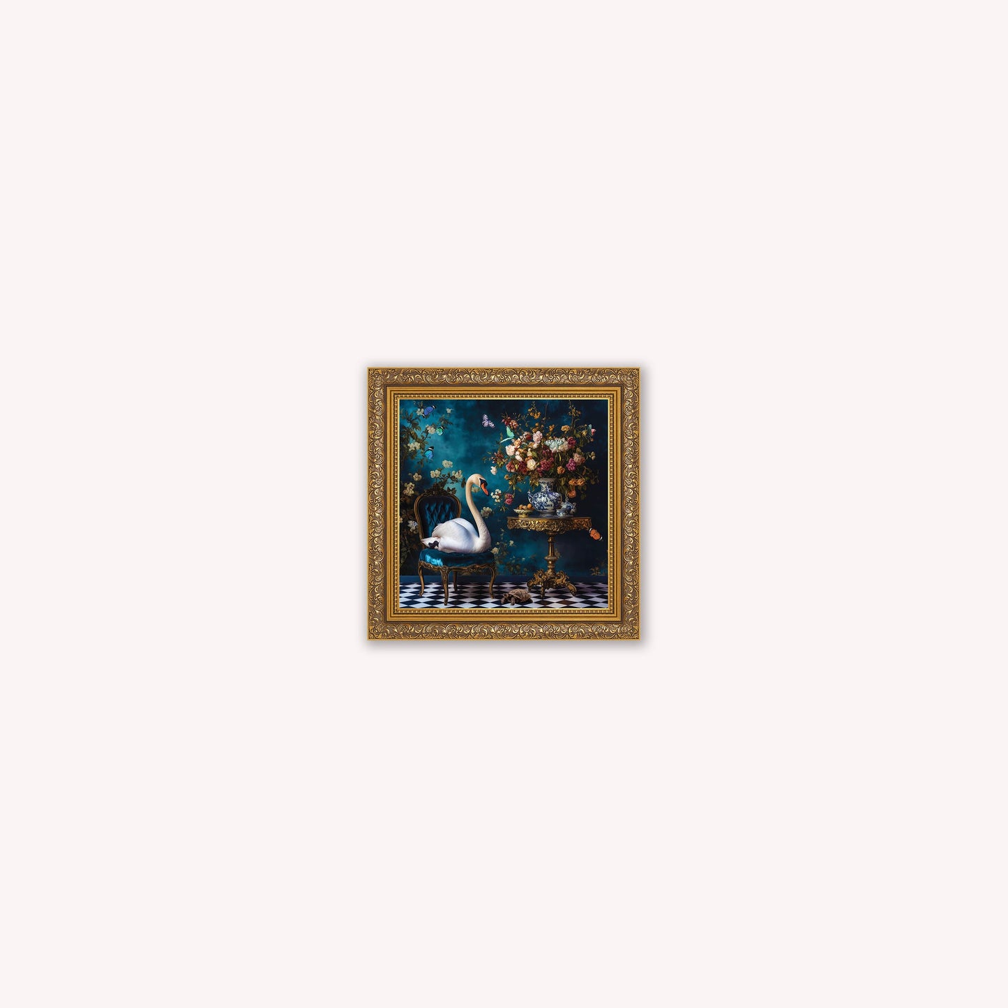 Curiosity Swan at the Stately Home Framed Wall Art
