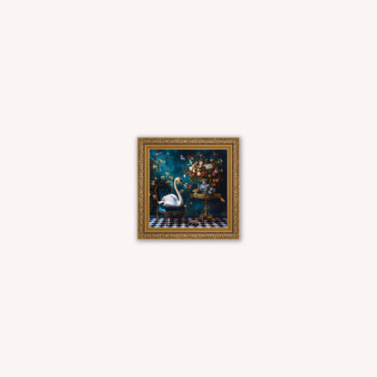 Curiosity Swan at the Stately Home Framed Wall Art