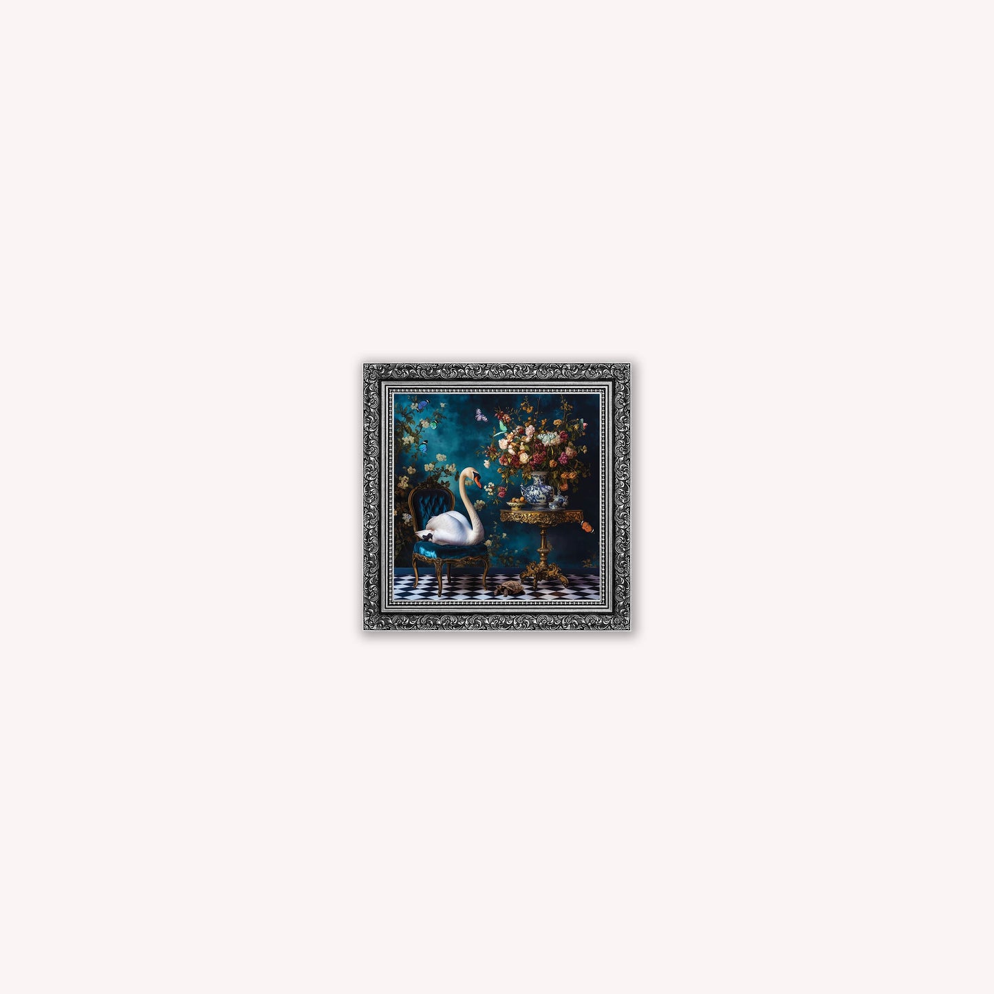 Curiosity Swan at the Stately Home Framed Wall Art