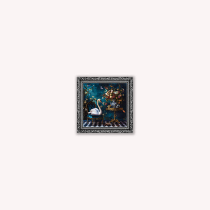 Curiosity Swan at the Stately Home Framed Wall Art