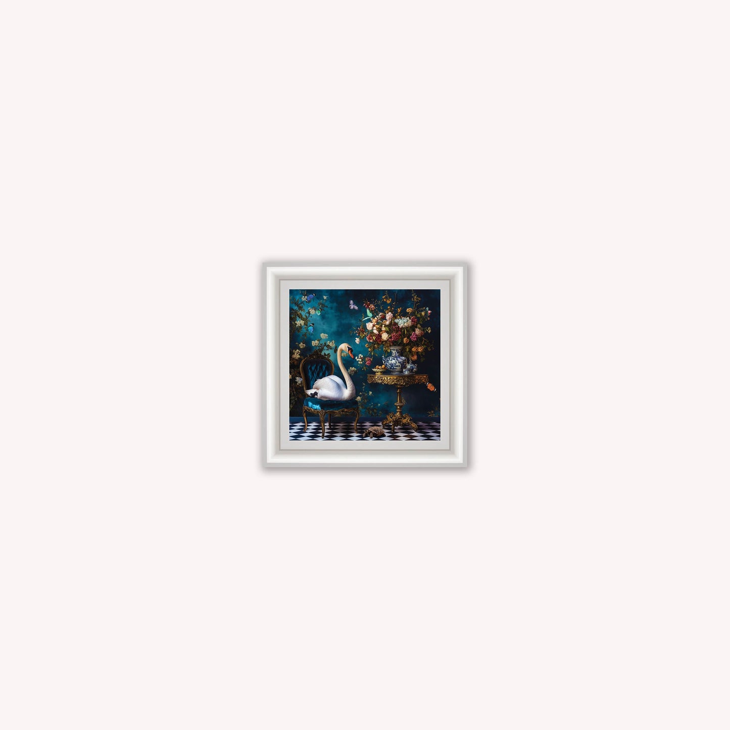 Curiosity Swan at the Stately Home Framed Wall Art