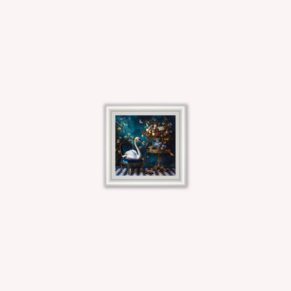 Curiosity Swan at the Stately Home Framed Wall Art