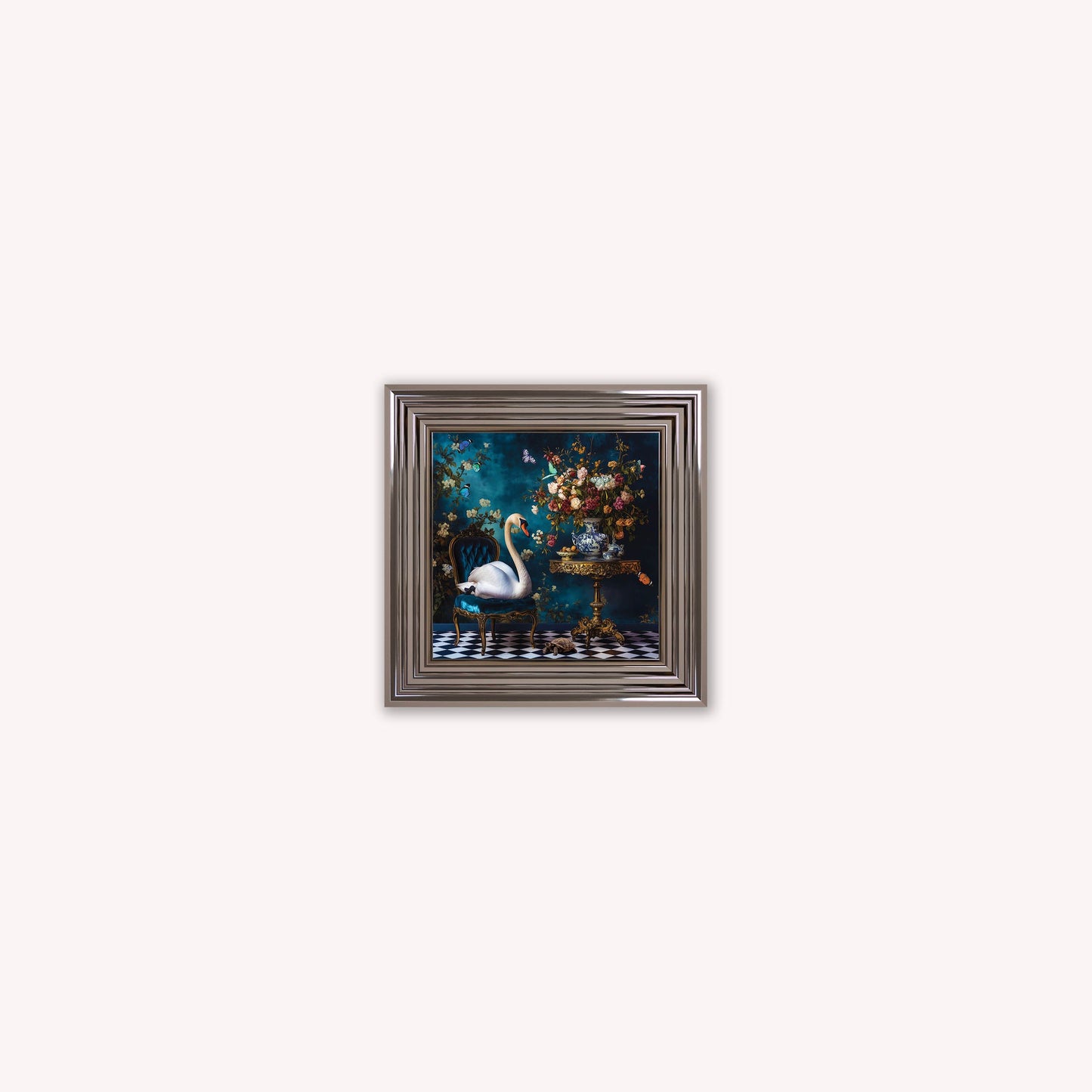 Curiosity Swan at the Stately Home Framed Wall Art