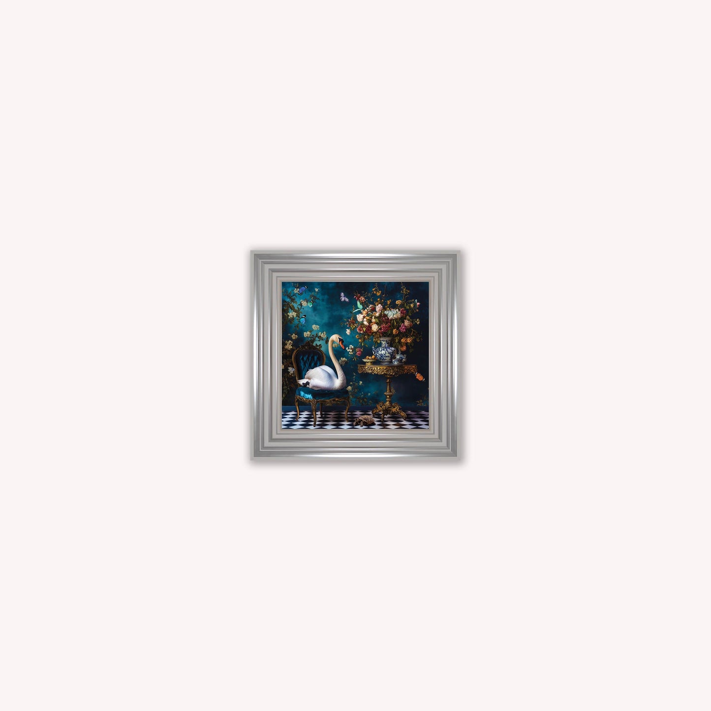 Curiosity Swan at the Stately Home Framed Wall Art