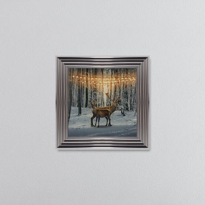 Winter Deer Framed Wall Art