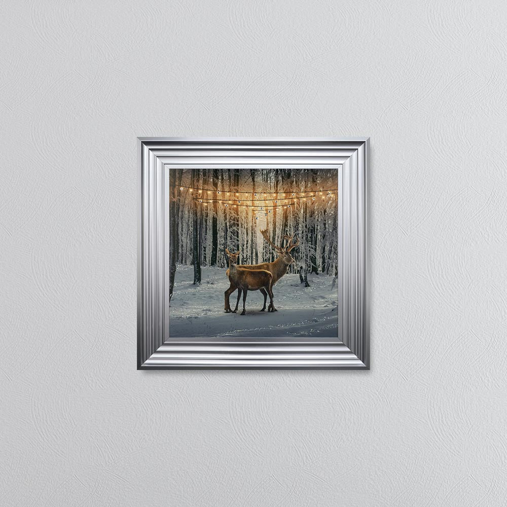 Winter Deer Framed Wall Art