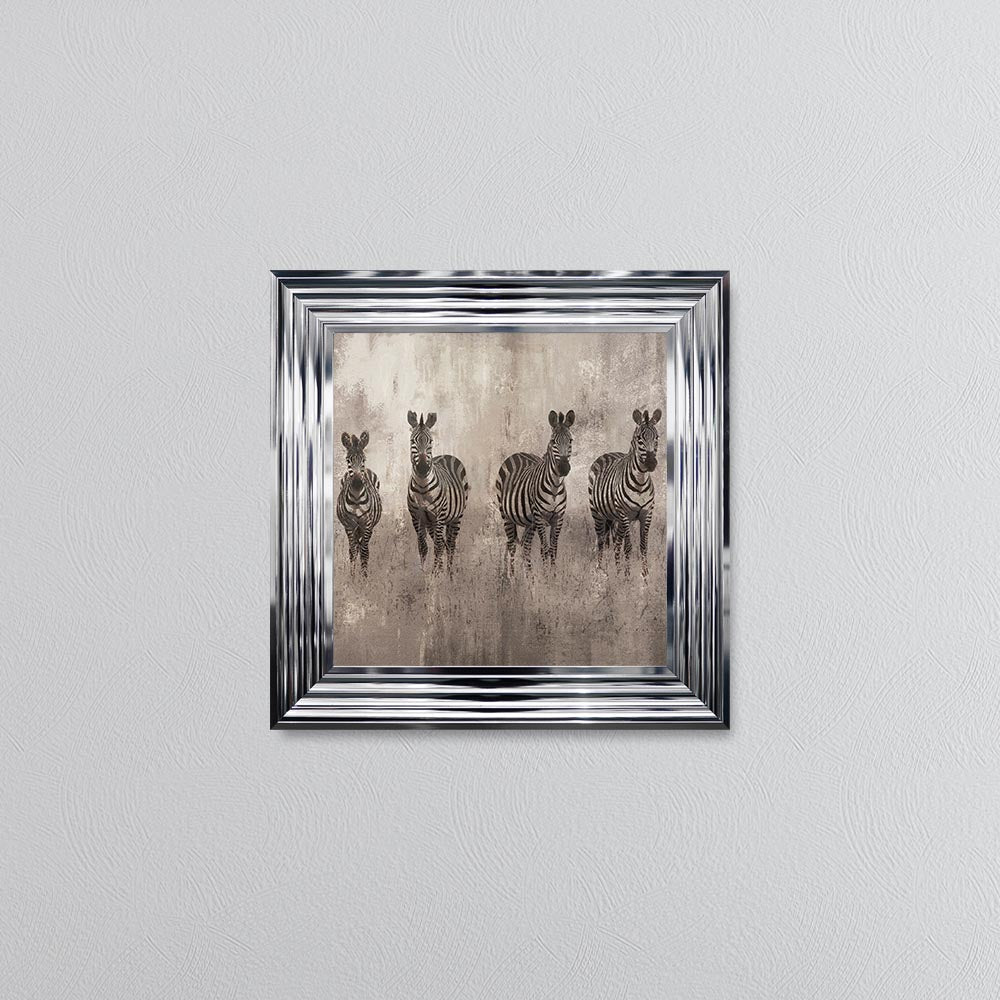 Zebras On The Move Framed Wall Art
