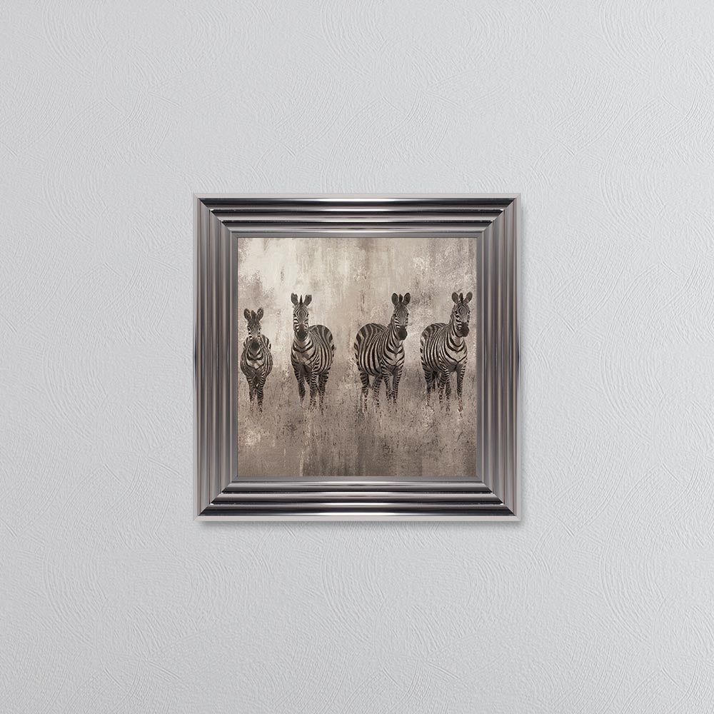 Zebras On The Move Framed Wall Art