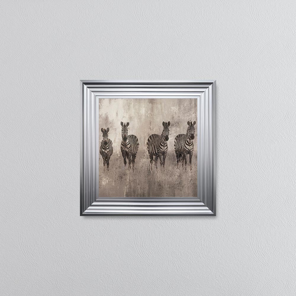 Zebras On The Move Framed Wall Art