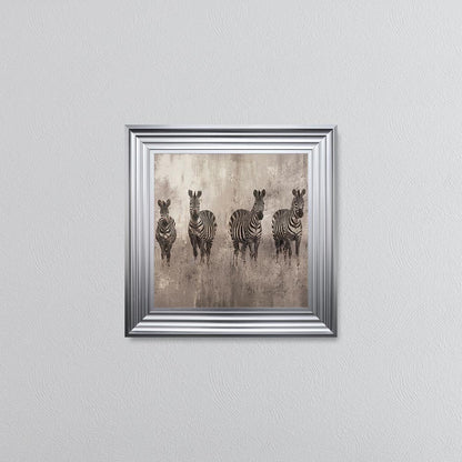 Zebras On The Move Framed Wall Art