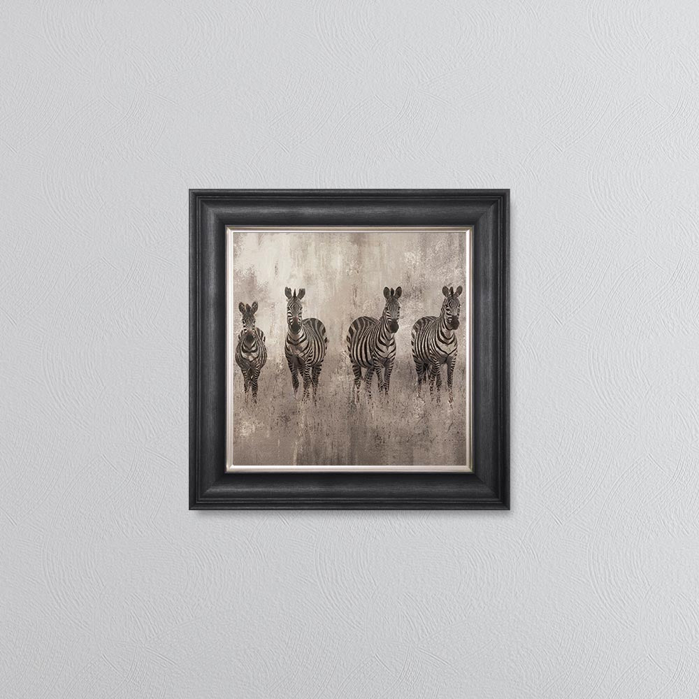 Zebras On The Move Framed Wall Art
