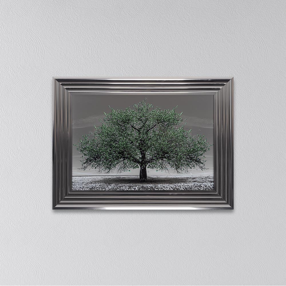 Emerald Cherry Tree Framed Wall Art