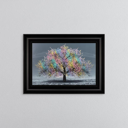 Multicoloured Cherry Tree Framed Wall Art