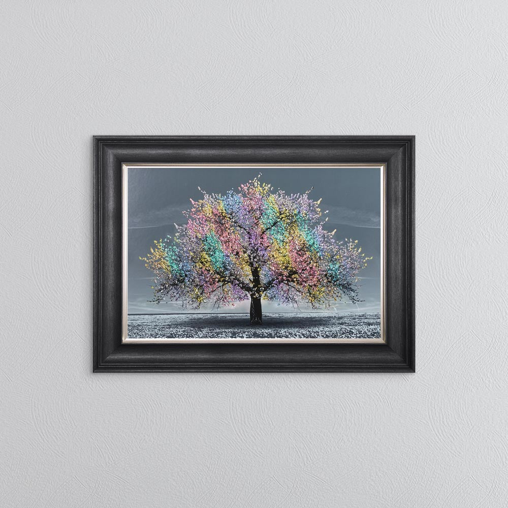 Multicoloured Cherry Tree Framed Wall Art