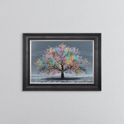 Multicoloured Cherry Tree Framed Wall Art
