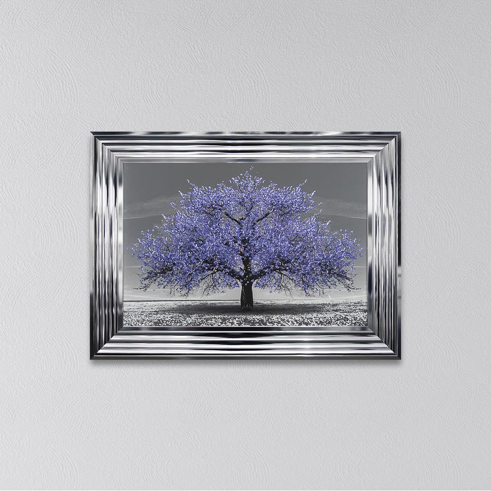 Very Peri Cherry Tree Framed Wall Art