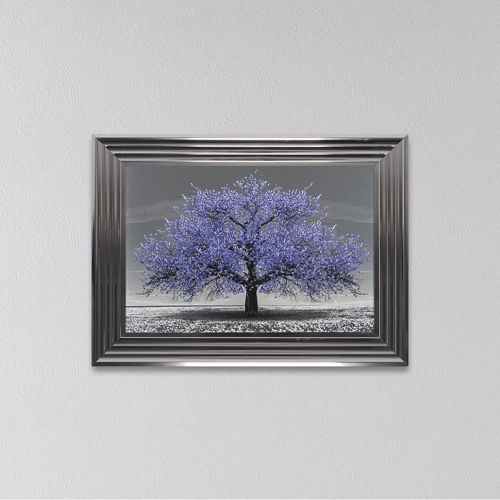 Very Peri Cherry Tree Framed Wall Art