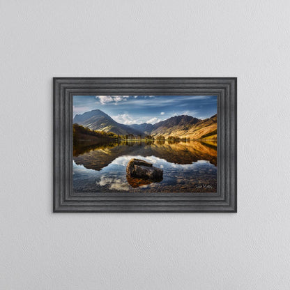 Buttermere Rock Reflections Framed Wall Art