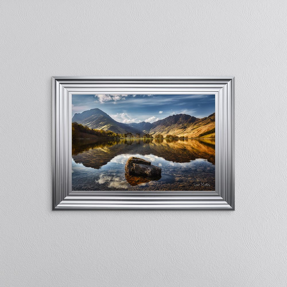 Buttermere Rock Reflections Framed Wall Art