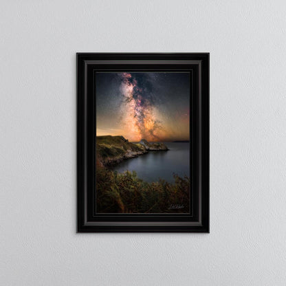 Three Cliffs Bay Milky Way Framed Wall Art