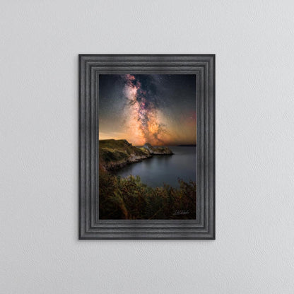 Three Cliffs Bay Milky Way Framed Wall Art