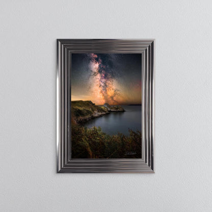 Three Cliffs Bay Milky Way Framed Wall Art