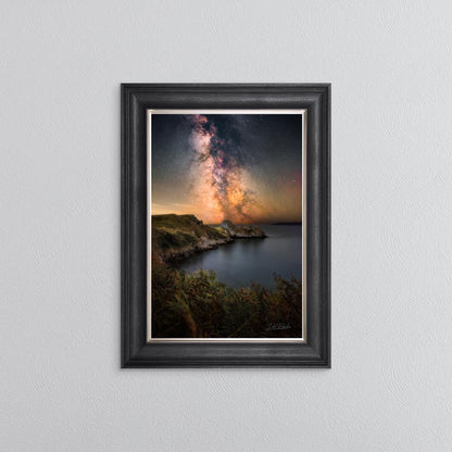 Three Cliffs Bay Milky Way Framed Wall Art