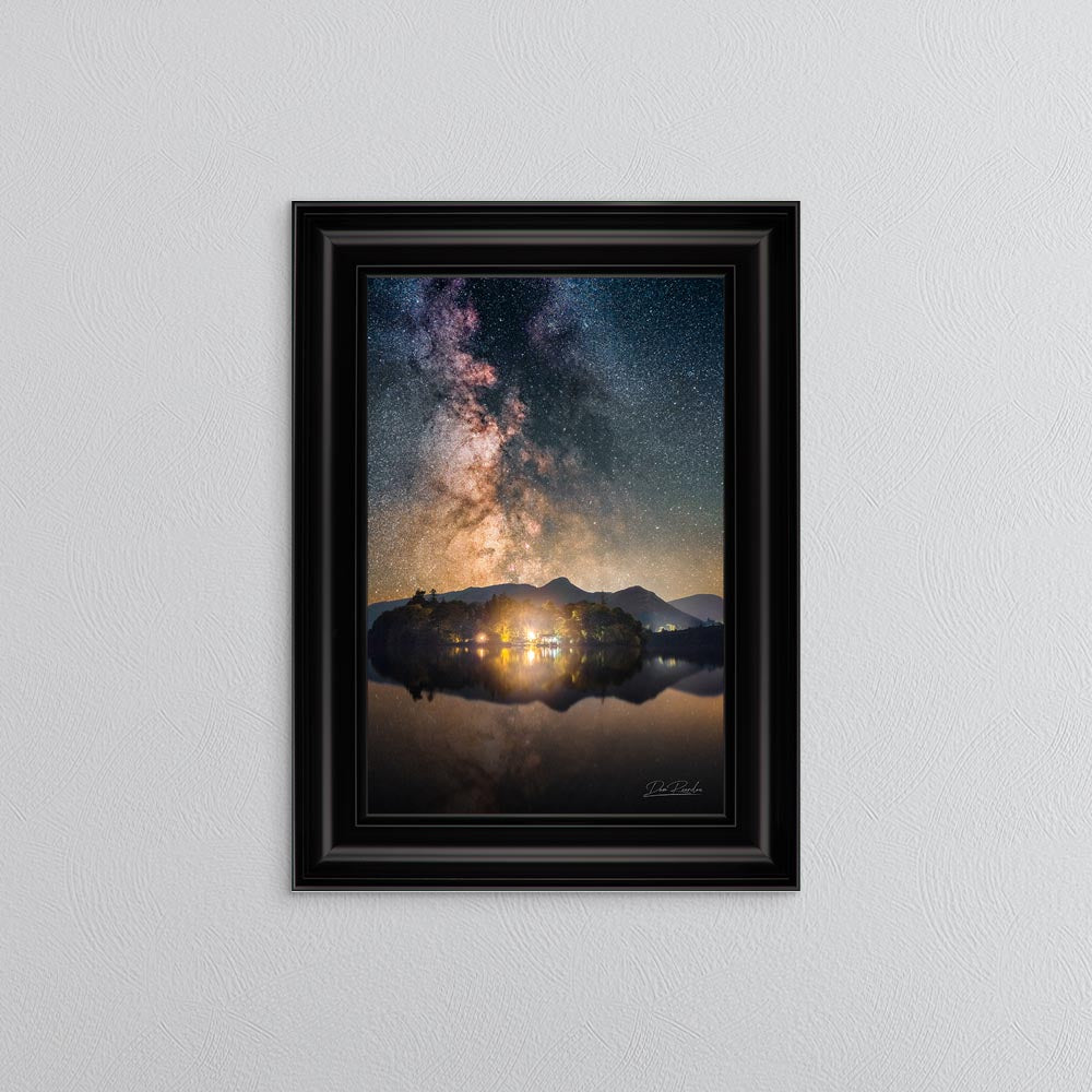 Derwentwater Reflection Milky Way Framed Wall Art