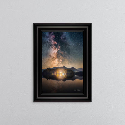 Derwentwater Reflection Milky Way Framed Wall Art