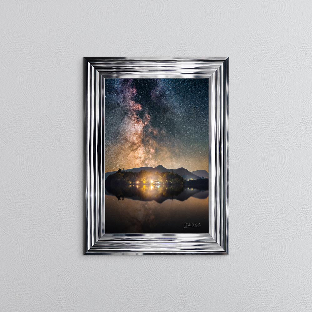Derwentwater Reflection Milky Way Framed Wall Art