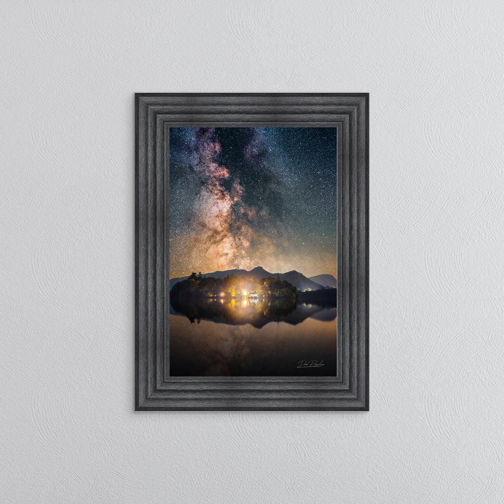 Derwentwater Reflection Milky Way Framed Wall Art