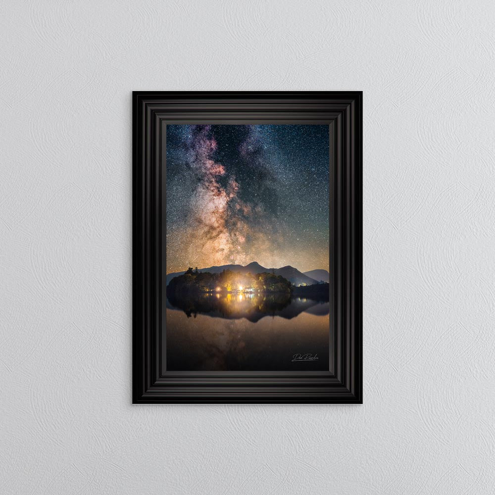 Derwentwater Reflection Milky Way Framed Wall Art