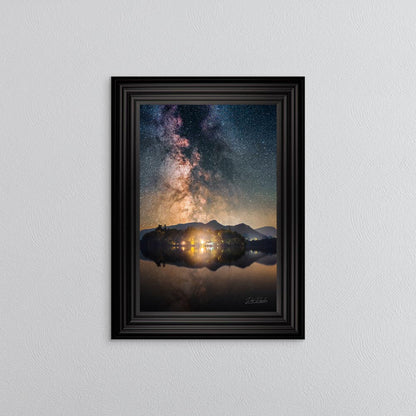Derwentwater Reflection Milky Way Framed Wall Art