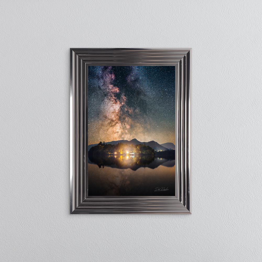 Derwentwater Reflection Milky Way Framed Wall Art
