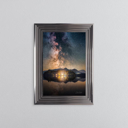 Derwentwater Reflection Milky Way Framed Wall Art