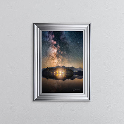 Derwentwater Reflection Milky Way Framed Wall Art