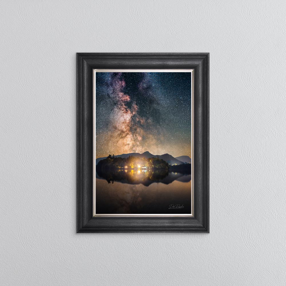 Derwentwater Reflection Milky Way Framed Wall Art
