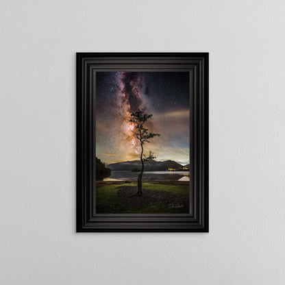 Derwentwater Tree Milky Way Framed Wall Art