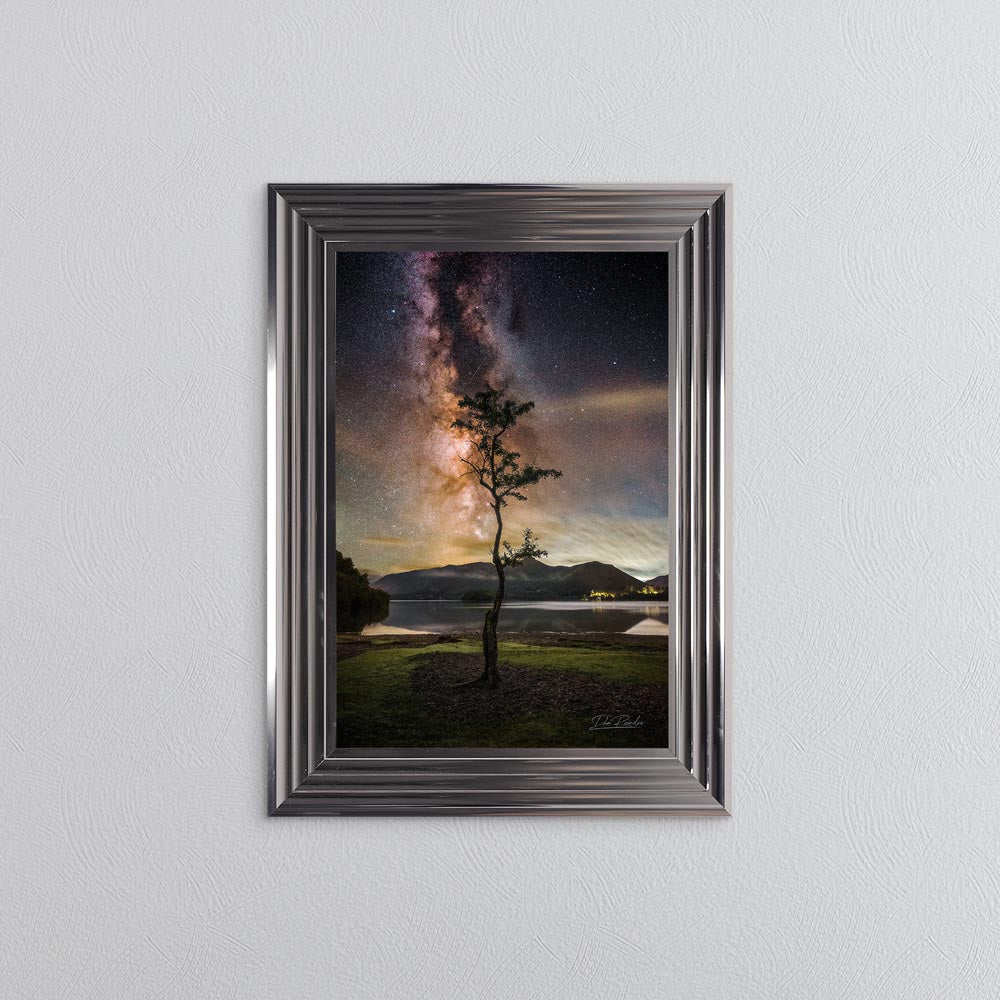 Derwentwater Tree Milky Way Framed Wall Art
