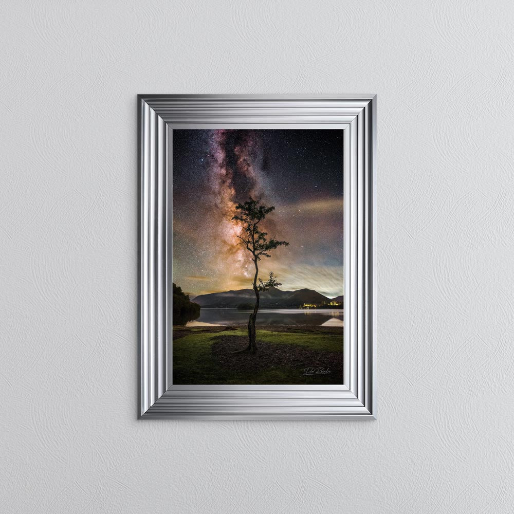 Derwentwater Tree Milky Way Framed Wall Art
