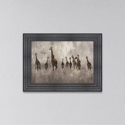 Giraffes On The Move Framed Wall Art