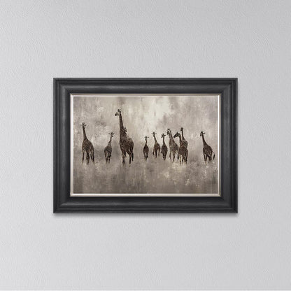 Giraffes On The Move Framed Wall Art